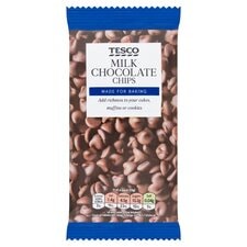 Tesco Milk Chocolate Chips 100G