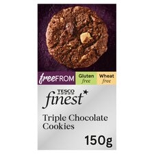 Tesco Finest Free From Triple Chocolate Cookies 150G