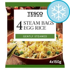 Tesco Steam Bags Egg Rice 4 X 150G