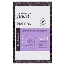 Tesco Finest Decaffeinated Earl Grey 50 Tea Bags 125G