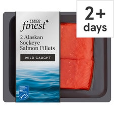 Tesco Finest 2 Wild Caught Sockeye Salmon Fillets 230G