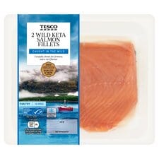 Tesco Wild Caught Keta Salmon Fillets 230G