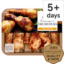 Tesco Ready To Eat Roast British Chicken Drumsticks 430G