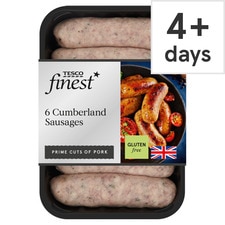 Tesco Finest 6 British Pork Cumberland Sausages 400G