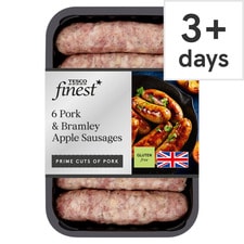 Tesco Finest 6 Pork & Apple Sausages 400G