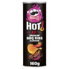 Pringles Hot Smokin' BBQ Ribs Flavour Crisps 160g