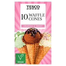 Tesco 10 Waffle Cones