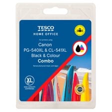 Tesco Remanufactured Canon PG-540 XL Black & CL-541 XL Colour Multipack Ink Cartridges