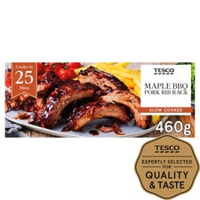 Tesco Grill Maple Bbq Pork Rib 460G