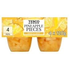 Tesco Pineapple Pieces 4X120g