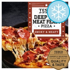 Tesco Deep Pan Meat Feast Pizza 386G