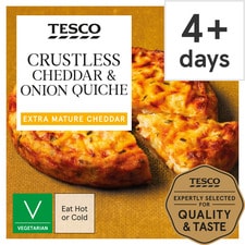 Tesco Crustless Cheddar & Onion Quiche 340G