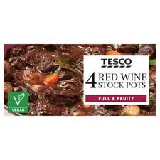 Tesco Red Wine Stock Pots 4 Pack 112G