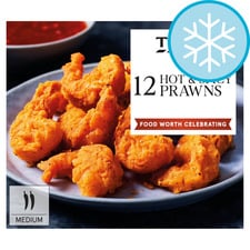 Tesco 12 Frozen Hot & Spicy Prawns 132G