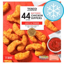 Tesco 44 Battered Chicken Dippers 1Kg