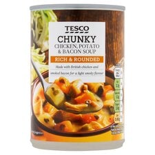 Tesco Chunky Chicken Potato & Bacon Soup 400G