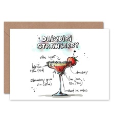 Artery8 Daiquiri Strawberry Cocktail Drink Friendship Card