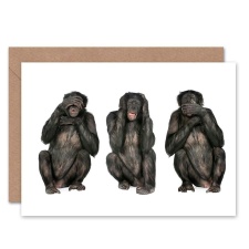 Artery8 See Hear Speak No Evil Kids Birthday Child Kids Card