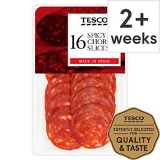 Tesco 16 Spicy Chorizo Slices 80G