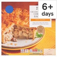 Tesco Chicken & Bacon Puff Pastry Pie 500G