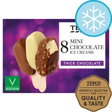 Tesco Mini Chocolate Ice Creams 8 X 50Ml