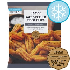 Tesco Salt & Pepper Ridge Chips 750G