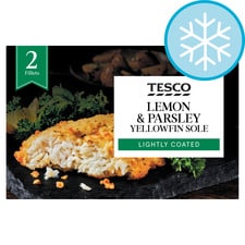 Tesco 2 Yellow Fin Sole Lemon & Parsley 250G