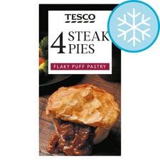 Tesco 4 Steak Pies 568G