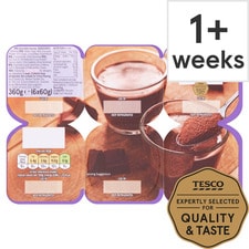 Tesco Milk Chocolate Mousse 6 X60g