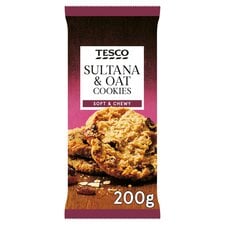 Tesco Sultana & Oat Cookies 200G