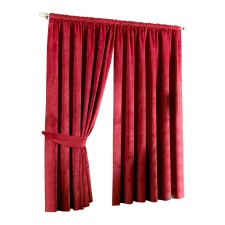 Riva Home Imperial Pencil Pleat Curtains - Red - 66x72 (168x183cm)