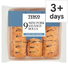 Tesco 9 Mini Sausage Rolls 270G