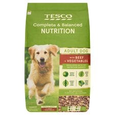 Tesco Beef & Vegetable Dry Dog Food 12Kg