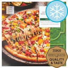 Tesco Stonebaked Thin Mixed Vegetable Pizza 380G