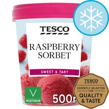 Tesco Raspberry Sorbet 500Ml