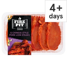 Tesco Firepit 6 Chinese Style Pork Loin Steaks 600G