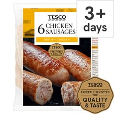 Tesco British Chicken Sausages 6 Pack 400G