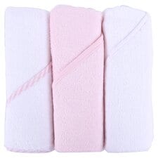 Fred&Flo 3 Pack Hooded Towel Pink