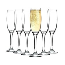 Argon Tableware Classic Champagne Flutes - 220ml - Pack of 6