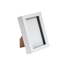 Nicola Spring 3D Box Photo Frame - 4 x 6" - White