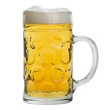 Rink Drink Giant Glass German Beer Stein - 2 Pints