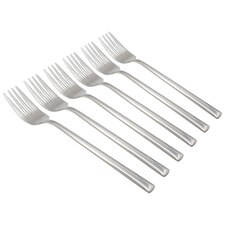 Argon Tableware Tondo Stainless Steel Dinner Forks - 21.5cm - Pack of 6