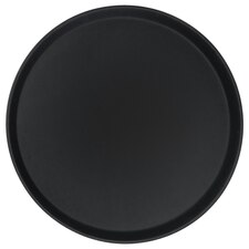 Argon Tableware Round Non-Slip Serving Tray - 45.5cm - Black