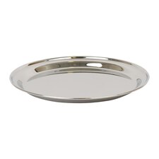 Argon Tableware Round Stainless Steel Serving Tray - 30cm