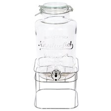 Rink Drink Glass Drinks Dispenser with Tap & Chrome Stand - 6.5L