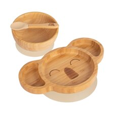 Tiny Dining 3pc Koala Bamboo Suction Dinner Set - Beige