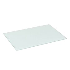 Harbour Housewares Glass Kitchen Chopping Board - 40 x 30cm - White