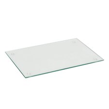 Harbour Housewares Glass Kitchen Chopping Board - 40 x 30cm - Clear