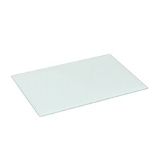 Harbour Housewares Glass Kitchen Chopping Board - 30 x 20cm - White