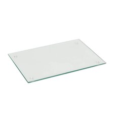 Harbour Housewares Glass Kitchen Chopping Board - 30 x 20cm, Clear